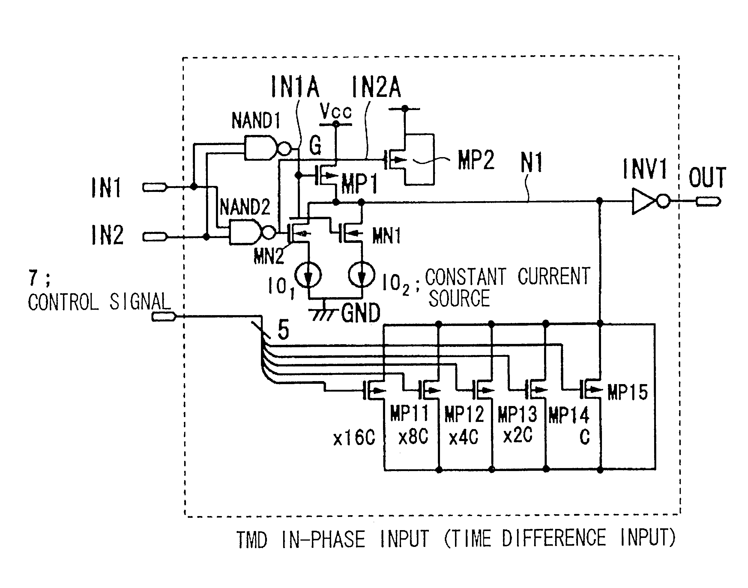 Timing difference division circuit and signal controlling method and apparatus