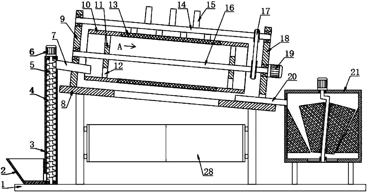 Anti-clogging sand screening and crushing device for municipal construction