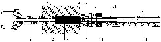 Ball flat steel double hole die extrusion molding method