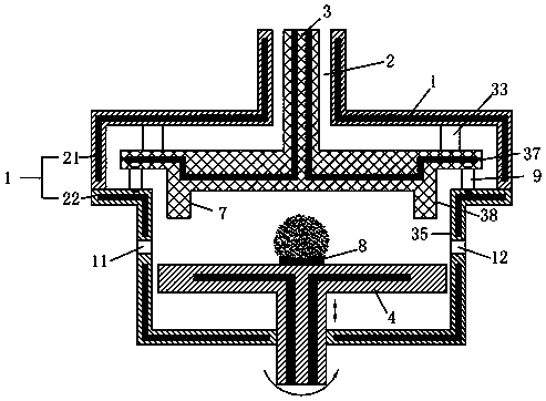 MPCVD (microwave plasma chemical vapor deposition) device