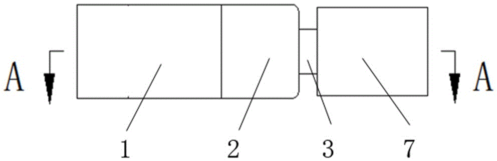 Terminal connection feed-backward type rectangular waveguide-microstrip transition device