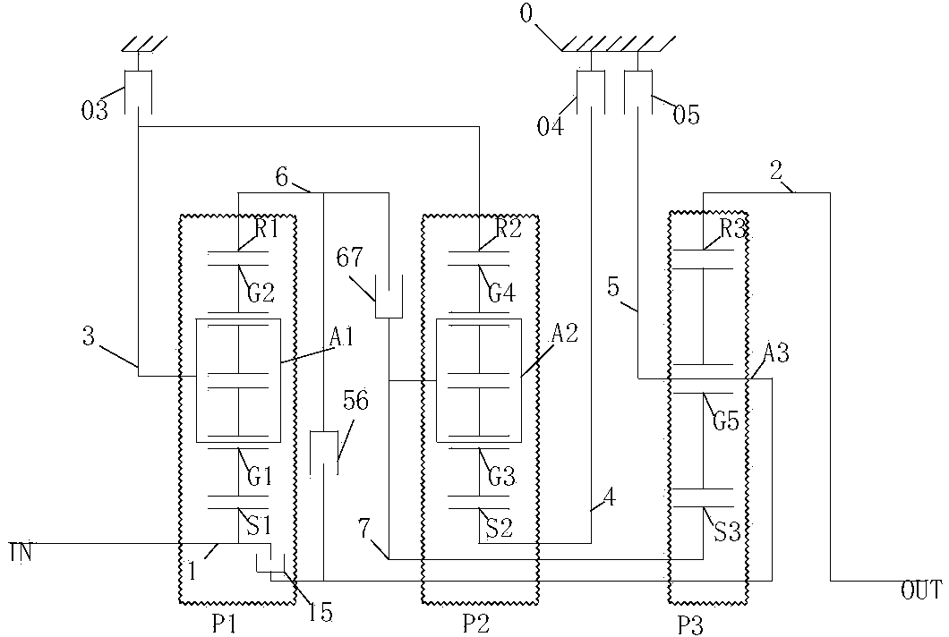 Multi-gear speed changer for planetary gear structure