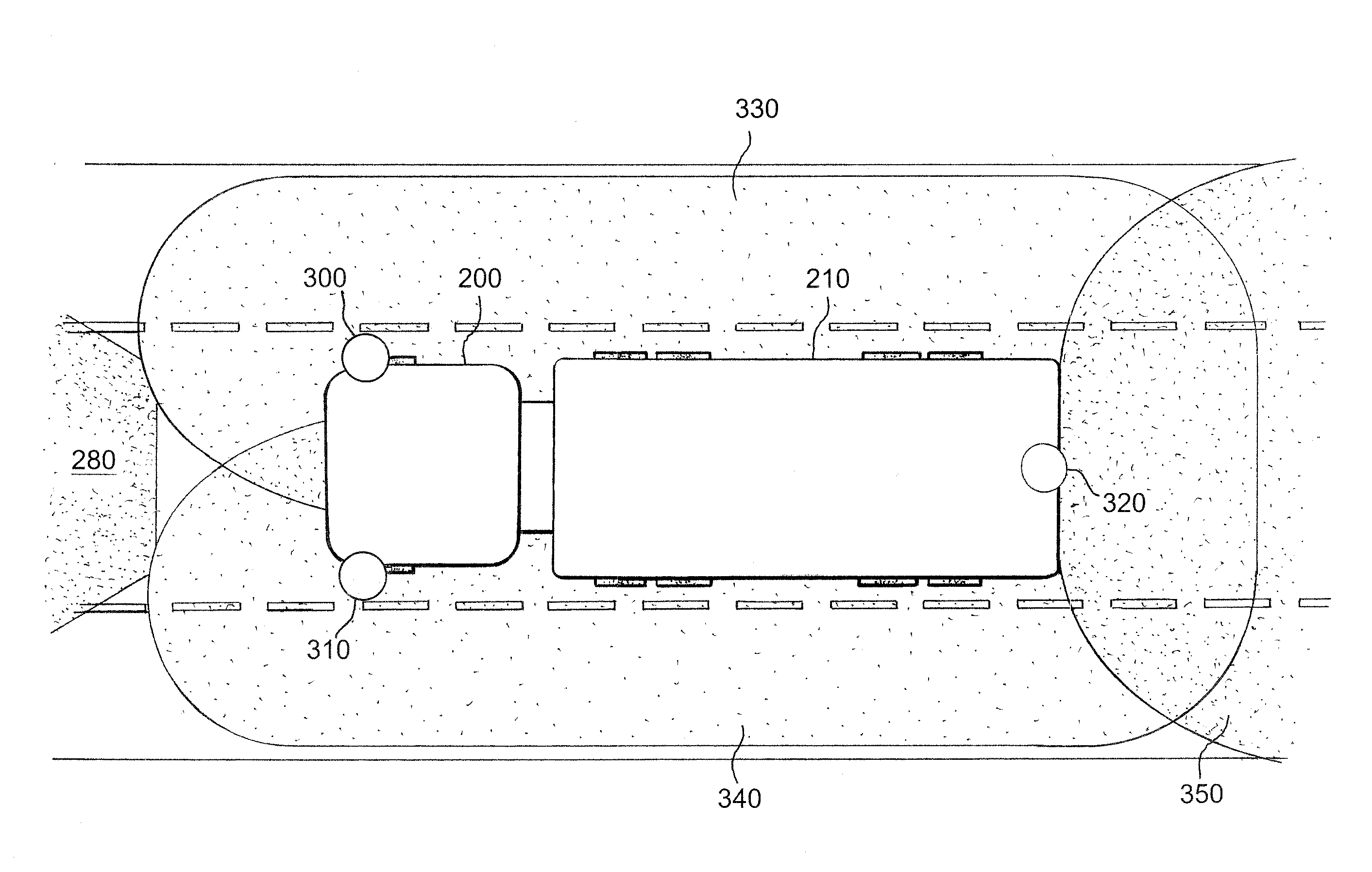 Generating an Image of the Surroundings of an Articulated Vehicle