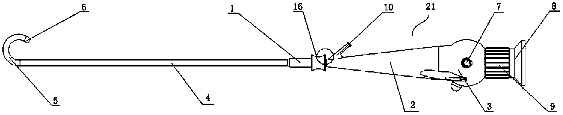 Ureteroscope with extensible sheath with bendable tail end