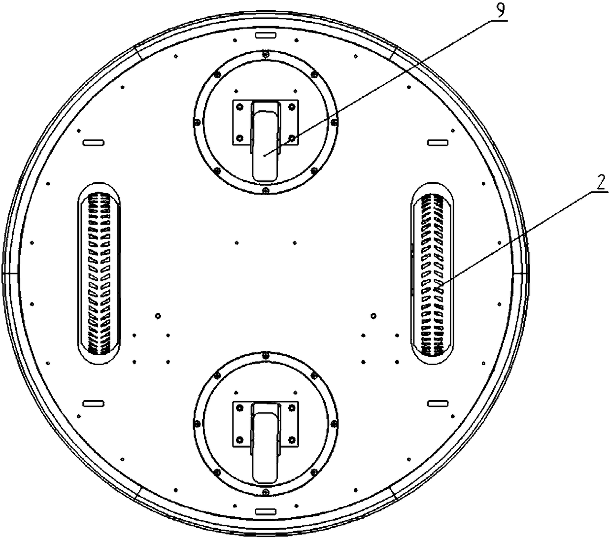 Wheel type robot chassis