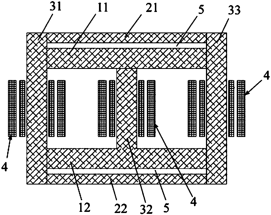 Three-phase high-frequency transformer