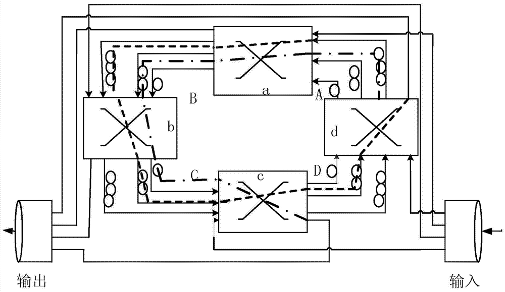 Shared buffer device and control method thereof based on network coding and fdl ring feedback