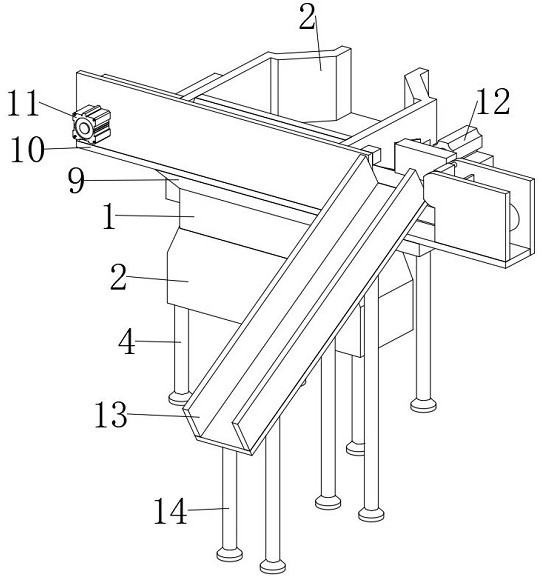 Feeding and discharging device for automatic deburring machining of minimally invasive surgery chuck parts