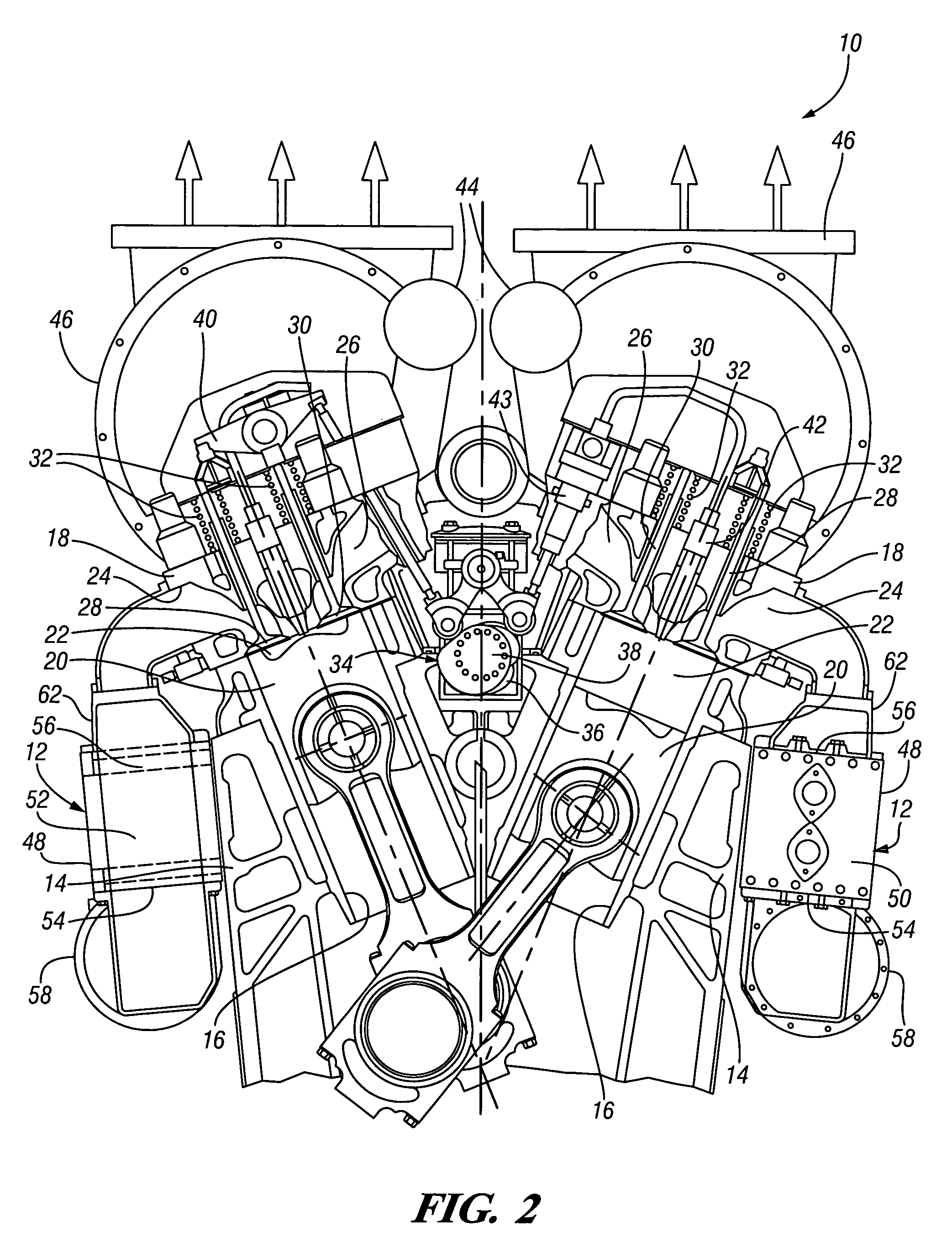 Engine with optimized engine charge air-cooling system