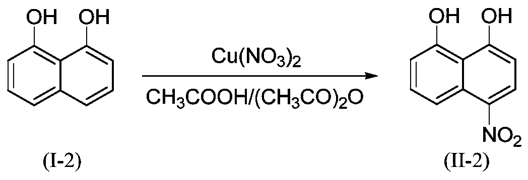 Preparation method of 1,8-disubstituted naphthalene series polycyclic aromatic hydrocarbon mononitration derivative