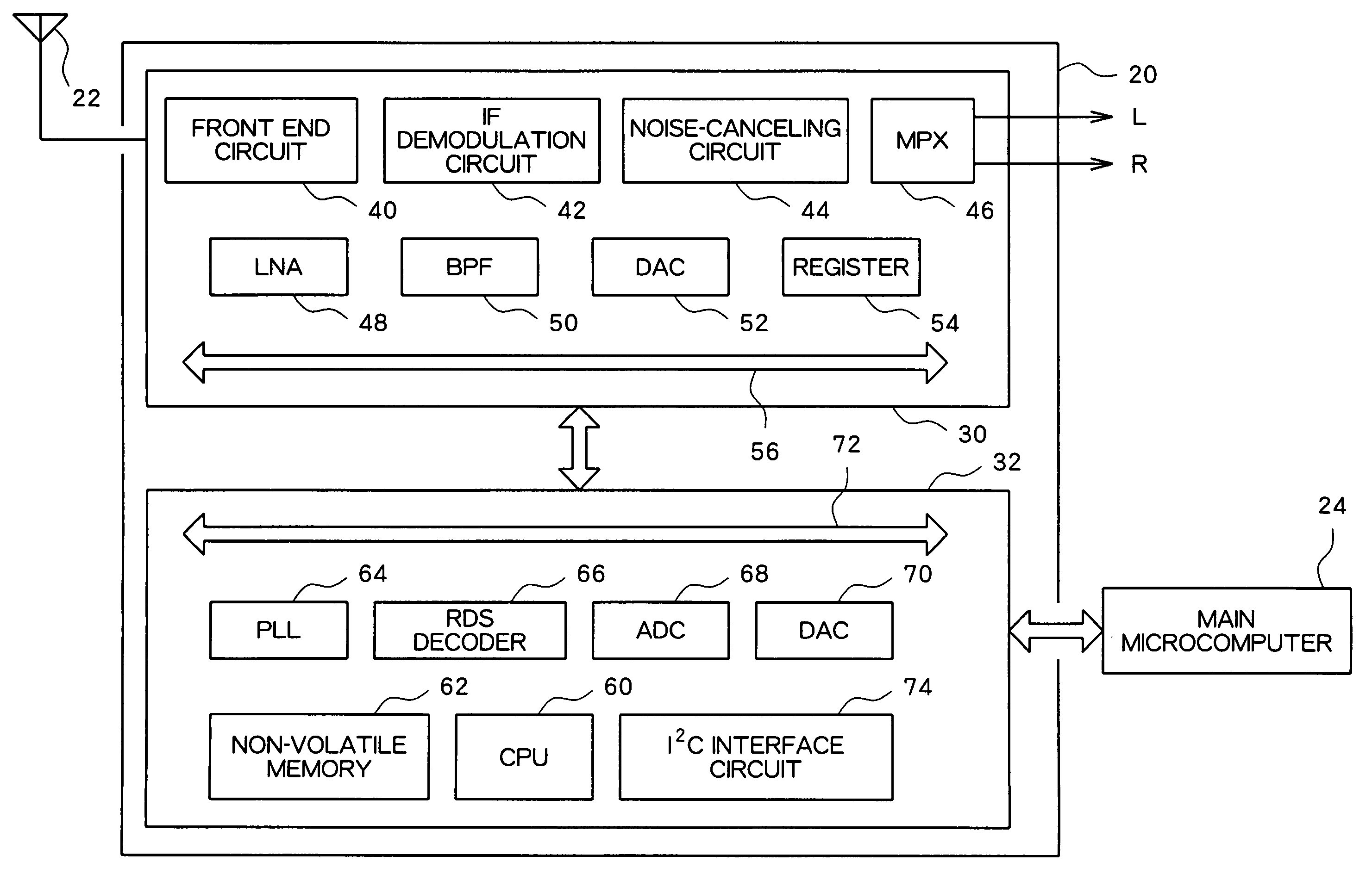 Semiconductor device for use in radio tuner and method for manufacturing the same