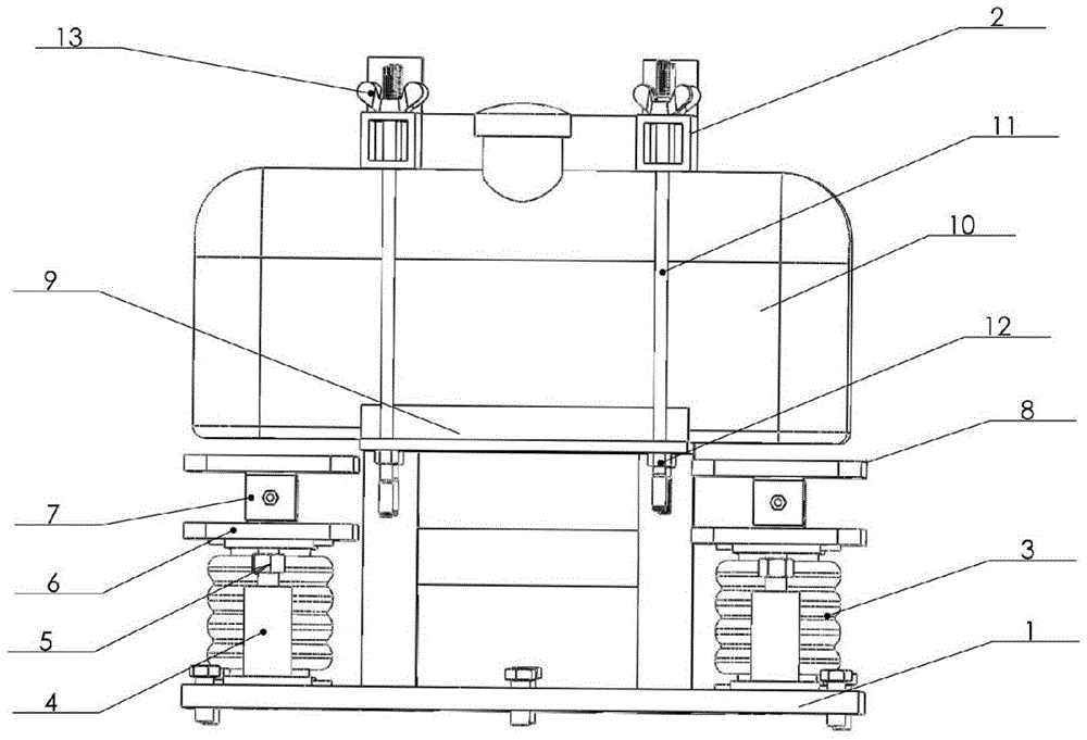 A vehicle fuel tank weighing device