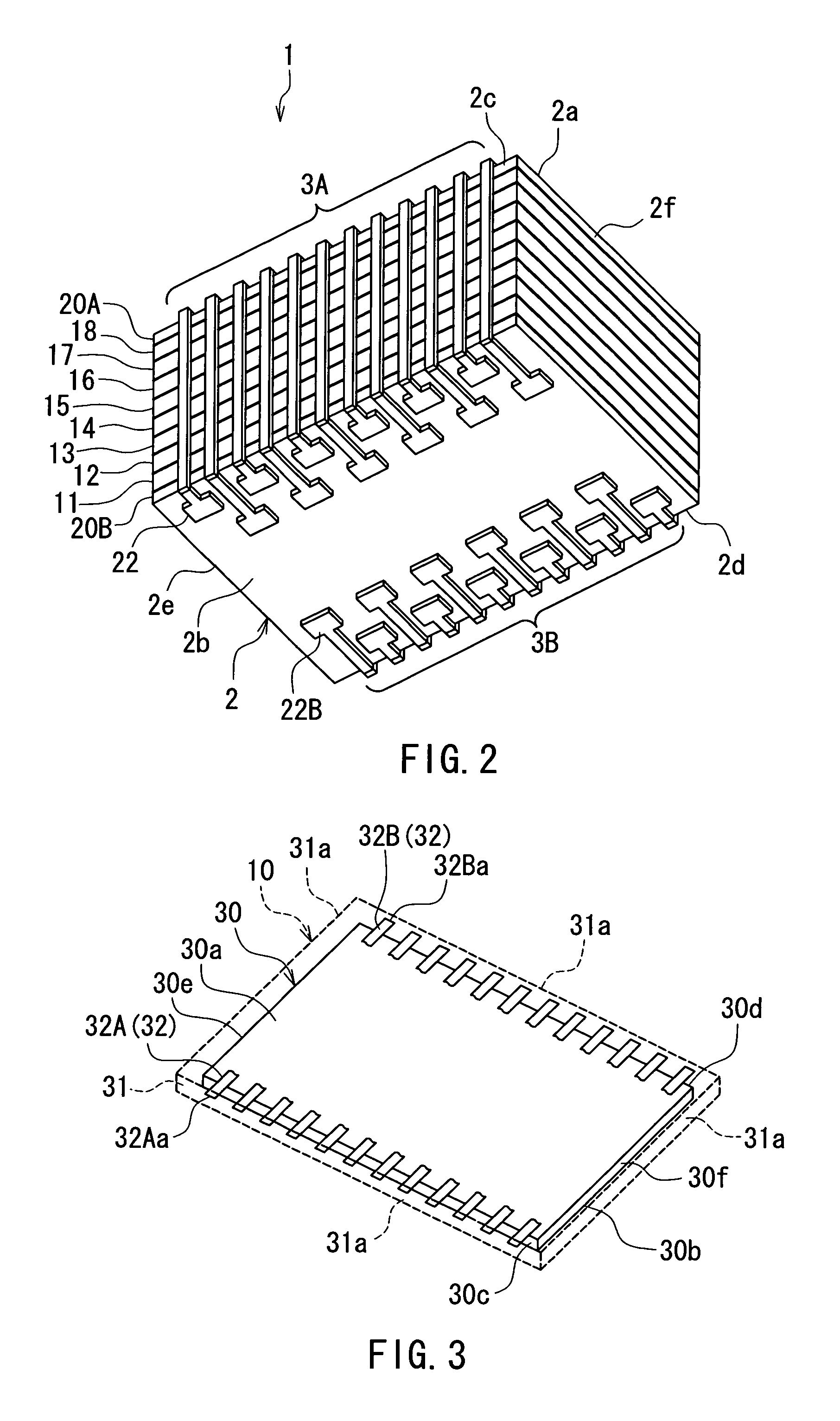 Layered chip package and method of manufacturing same