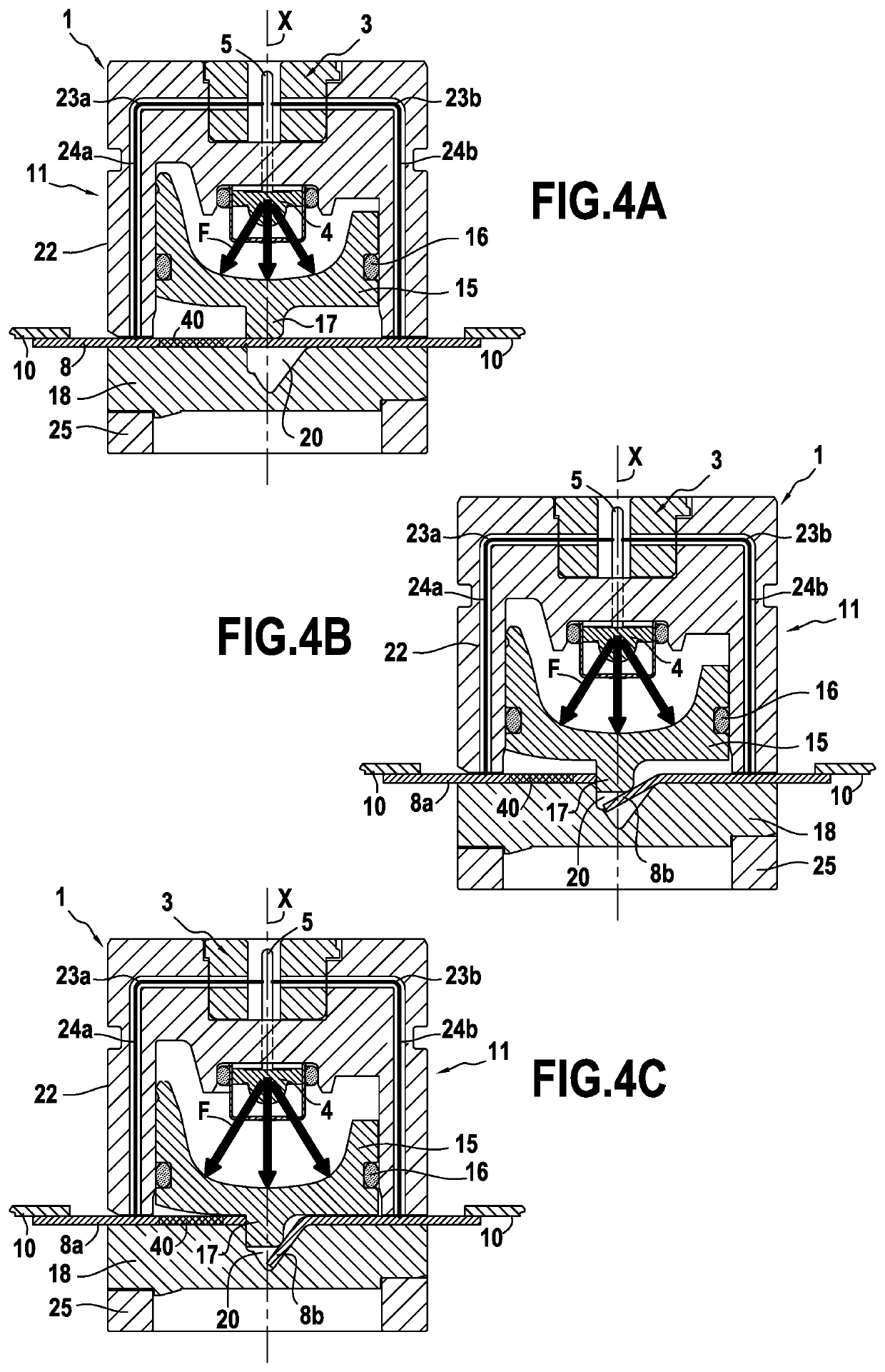 Breaker device for connection to an electrical circuit