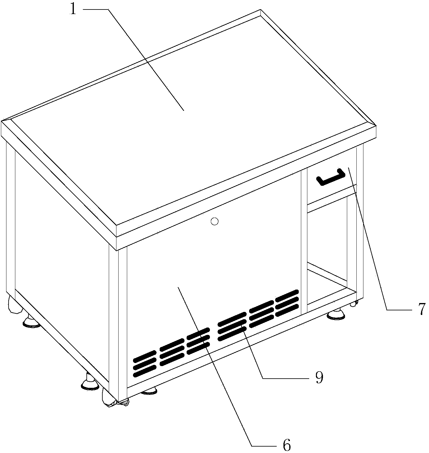 Mass spectrometer experiment table with shockproof and noise-reduction functions