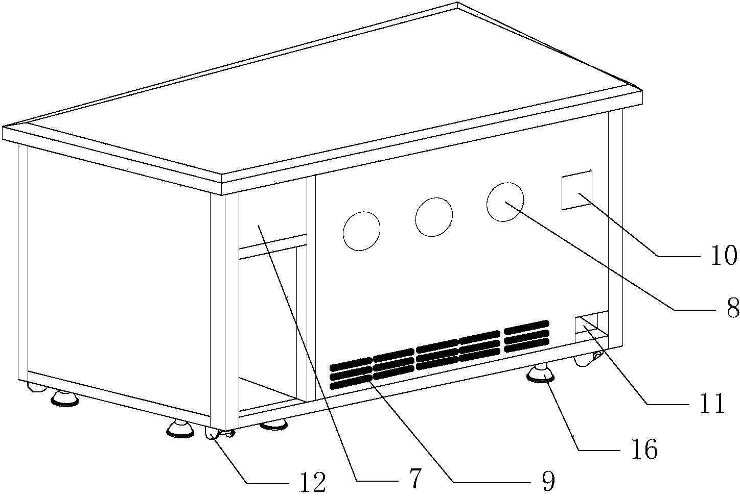 Mass spectrometer experiment table with shockproof and noise-reduction functions