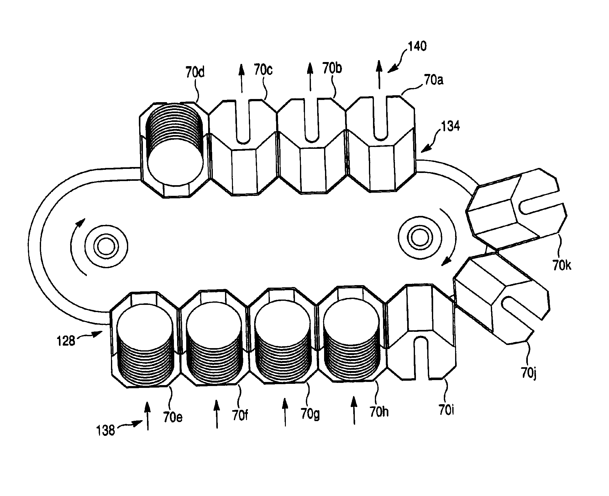 Method and apparatus for buffering a flow of objects