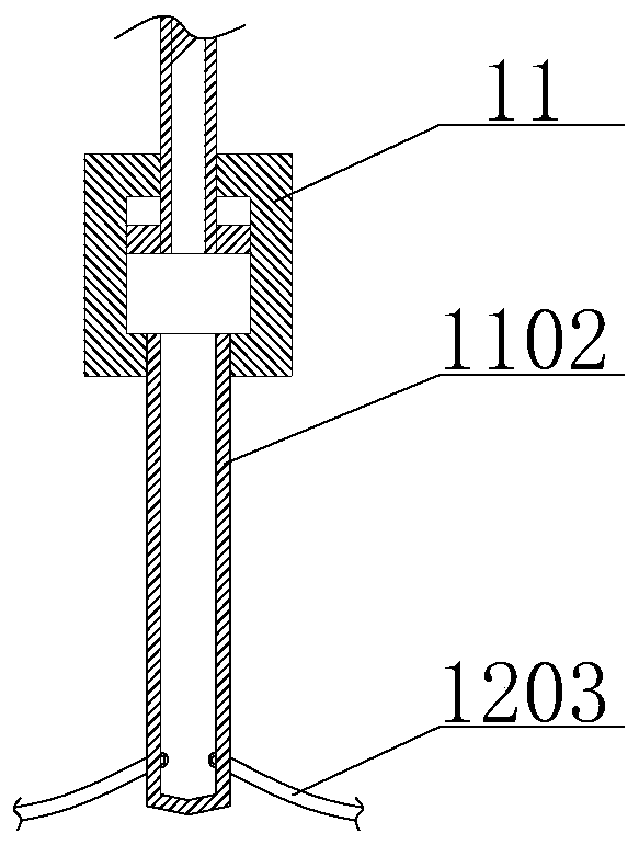 Water spraying device for waste gas purification