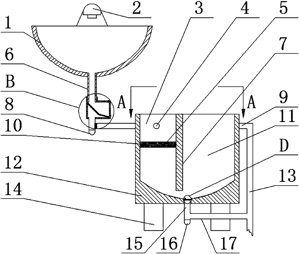 Water saving device for saving domestic water