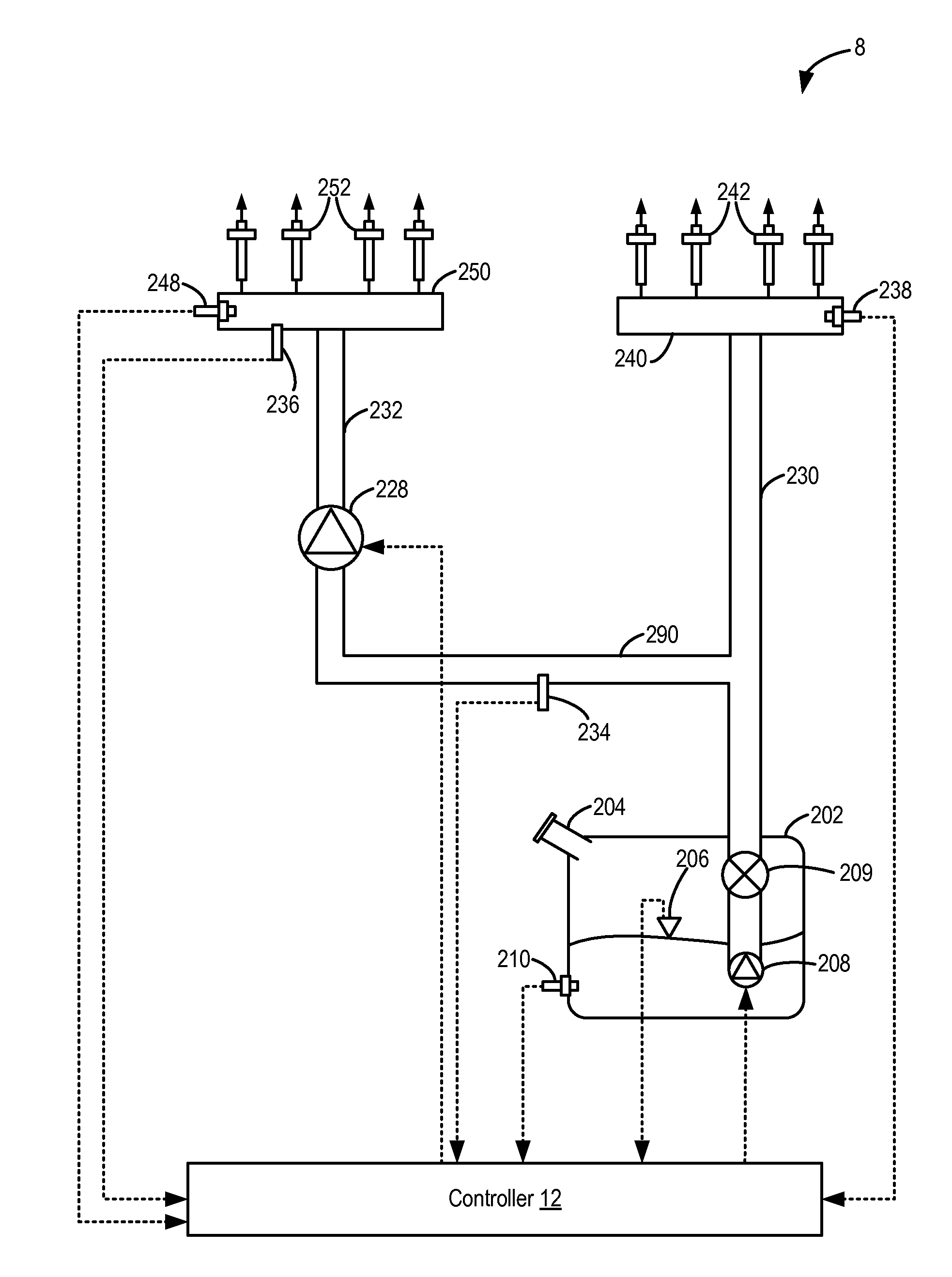 Direct injection fuel pump system