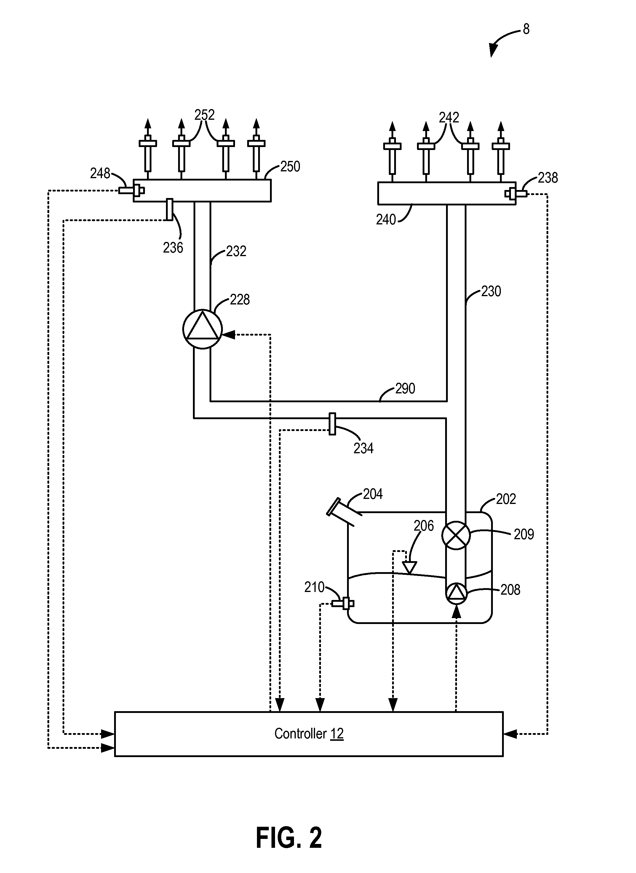 Direct injection fuel pump system