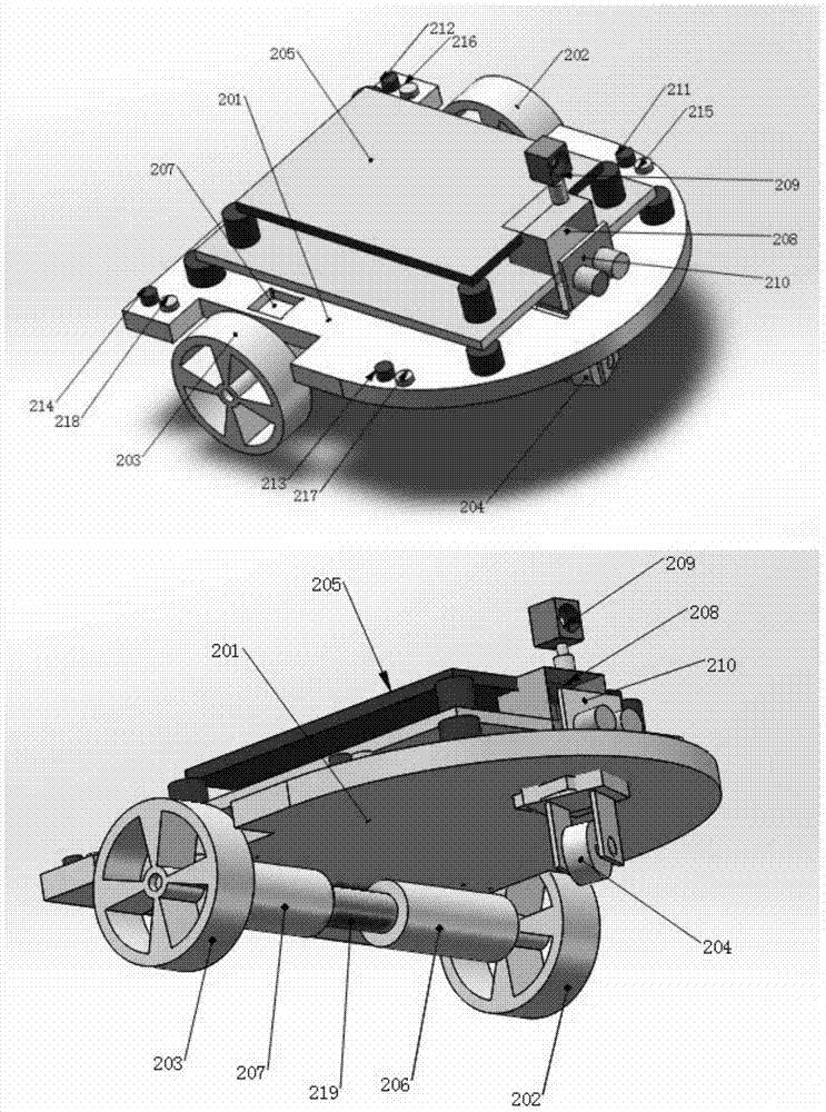 Biomorphic wheeled robot system with simulation learning mechanism and method