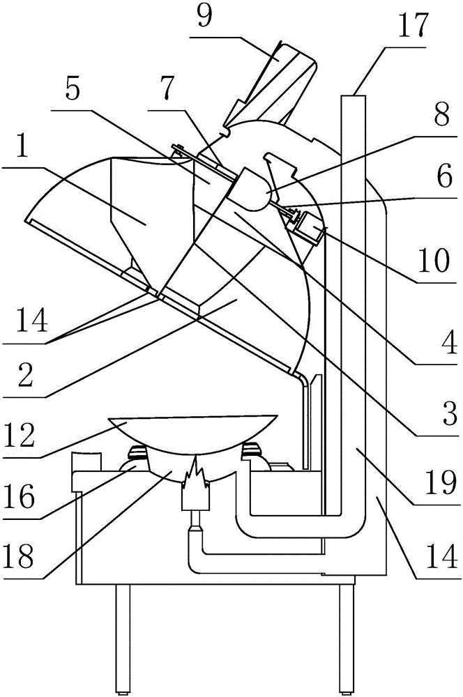 Cooking fume exhaust method for energy-saving stove