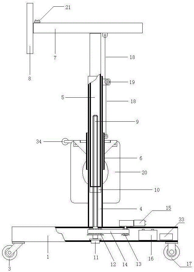 Automatic lifting double crutches