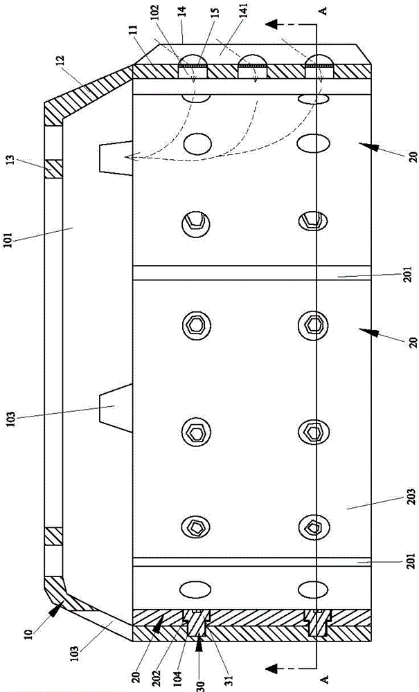 Safety composite type brake drum with rapid heat dissipation and anti-burst