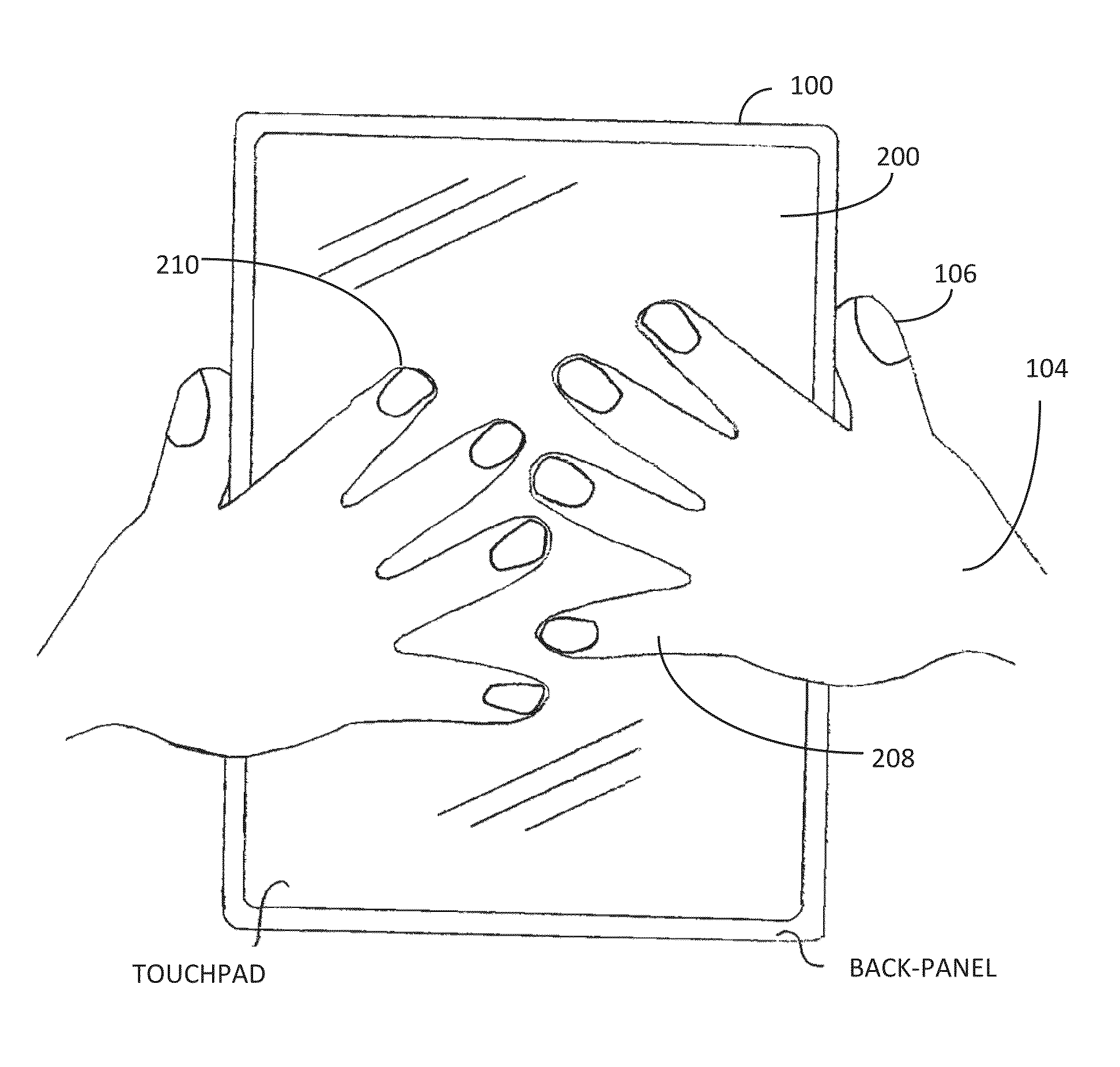 Method for controlling a virtual keyboard from a touchpad of a computerized device