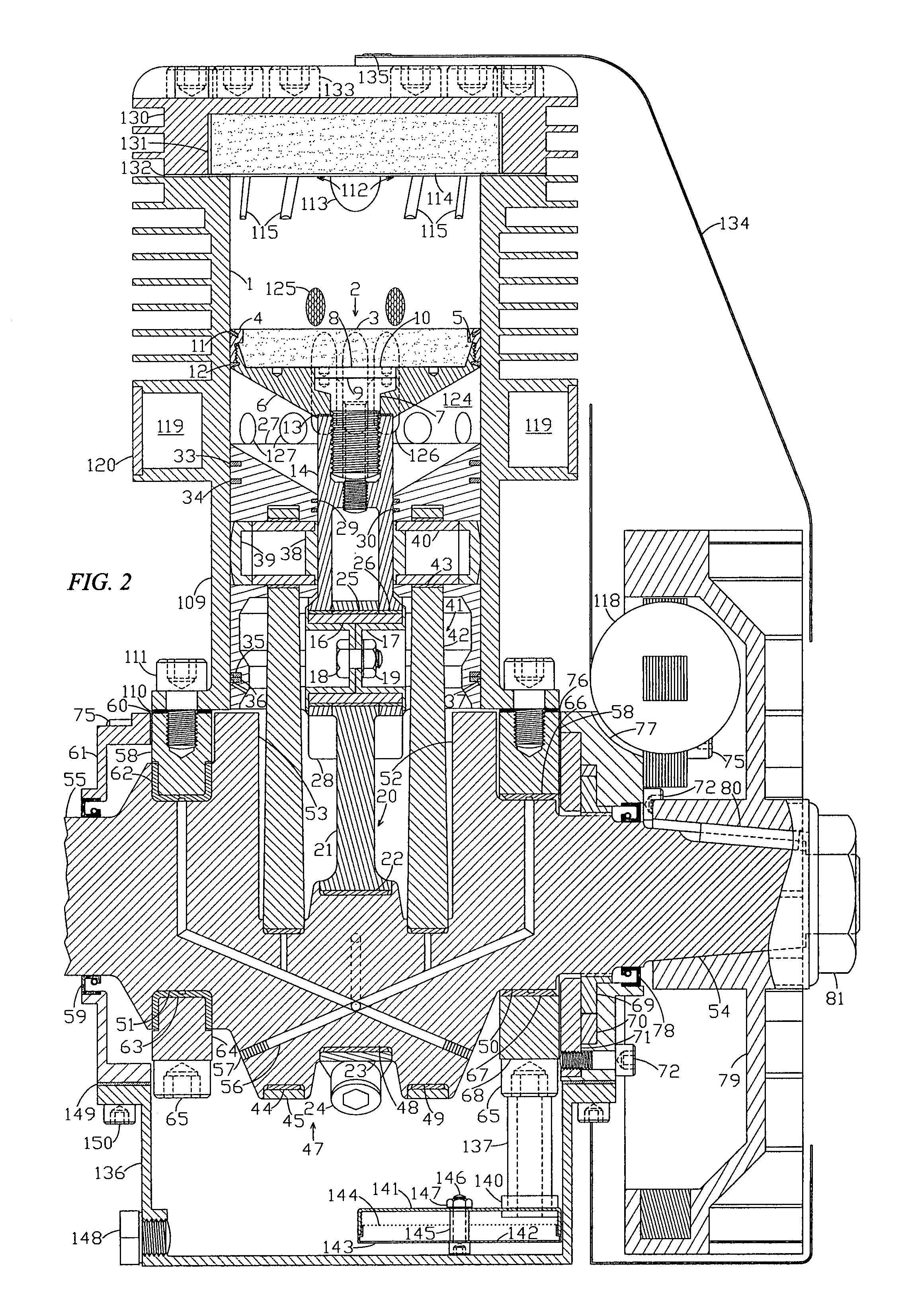 Tandem-piston engine