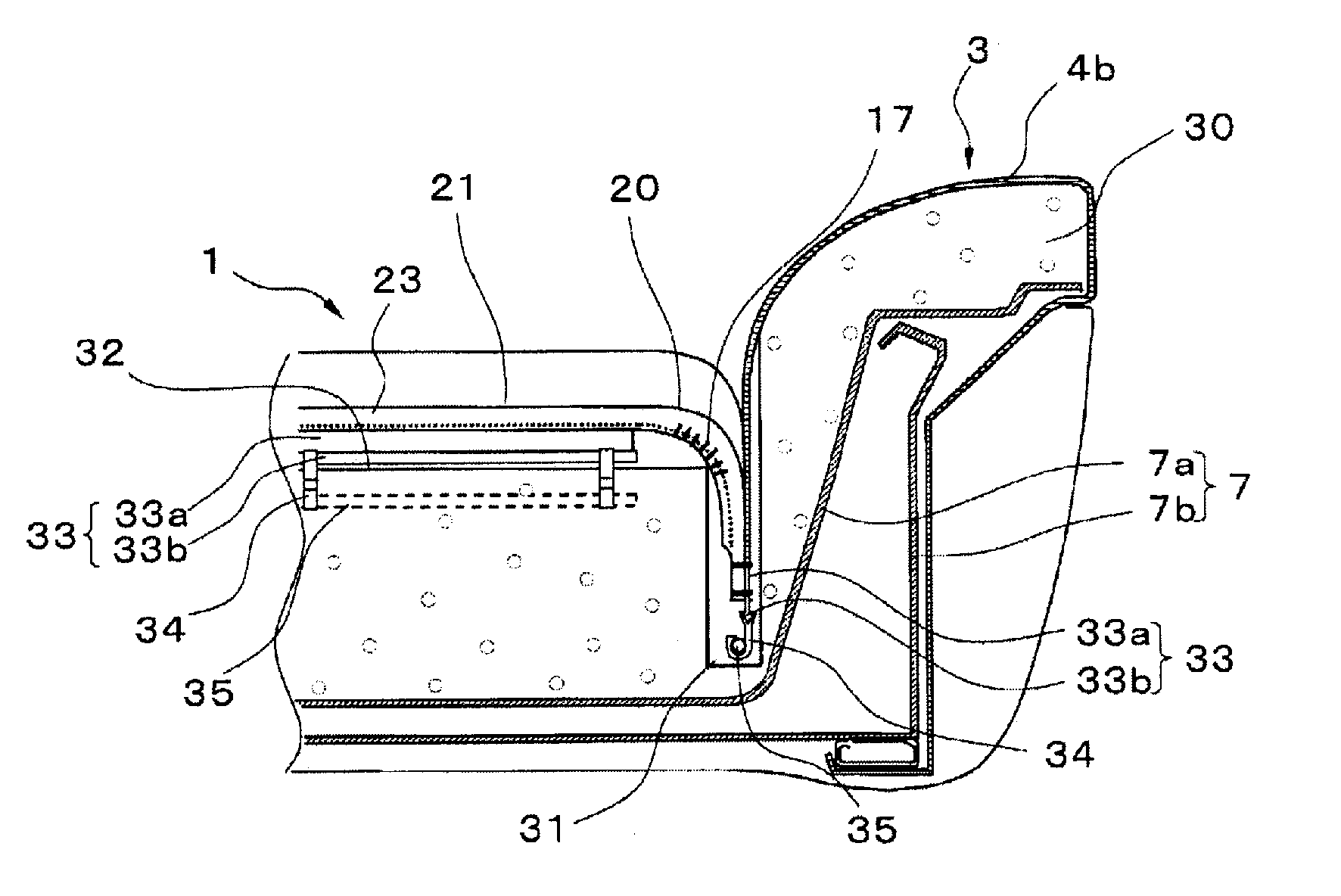 Suspension working method, and vehicular seat