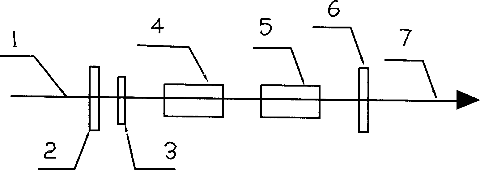 Double-wave-length orthogonal polarization output light parameter oscillator