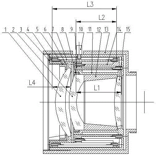 F35mm mechanical passive-type athermalization lens and assembly method therefor