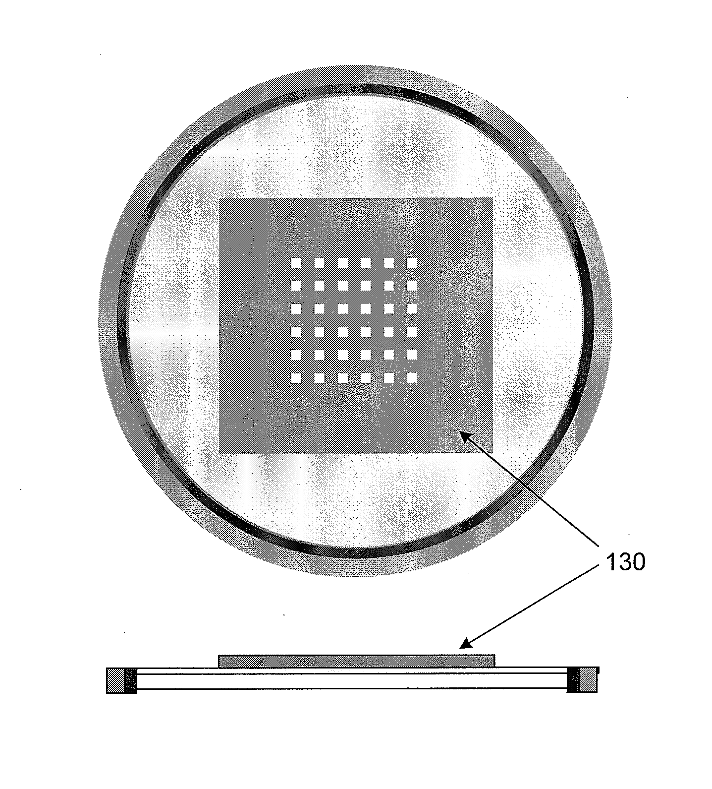 Deposition of phosphor on die top by stencil printing