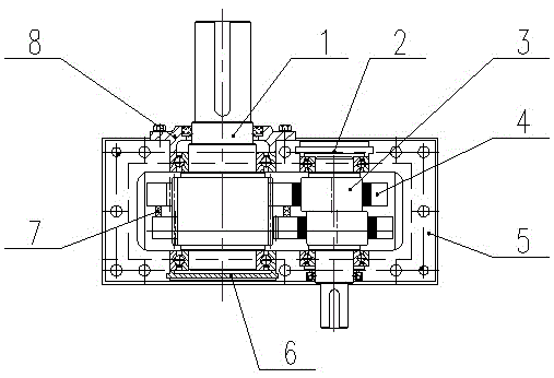 Annular speed reduction device with non-return function