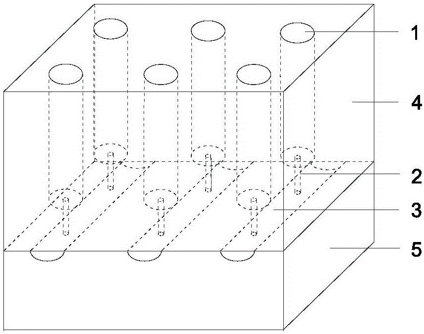 Cavity type structured nano imprinting template and imprinting forming method therefor