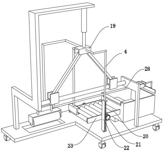 Convenient-to-compact floor laying device for building decoration