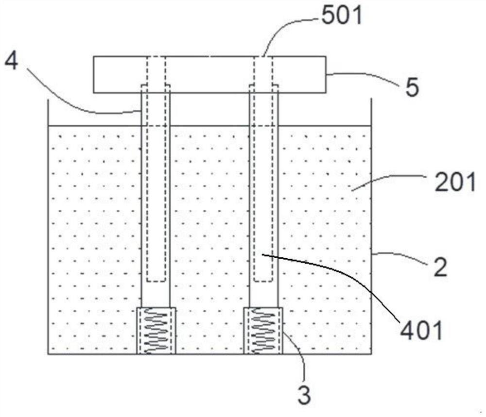 Pile temperature and deformation measuring transparent soil testing device for energy pile group and testing method of testing device