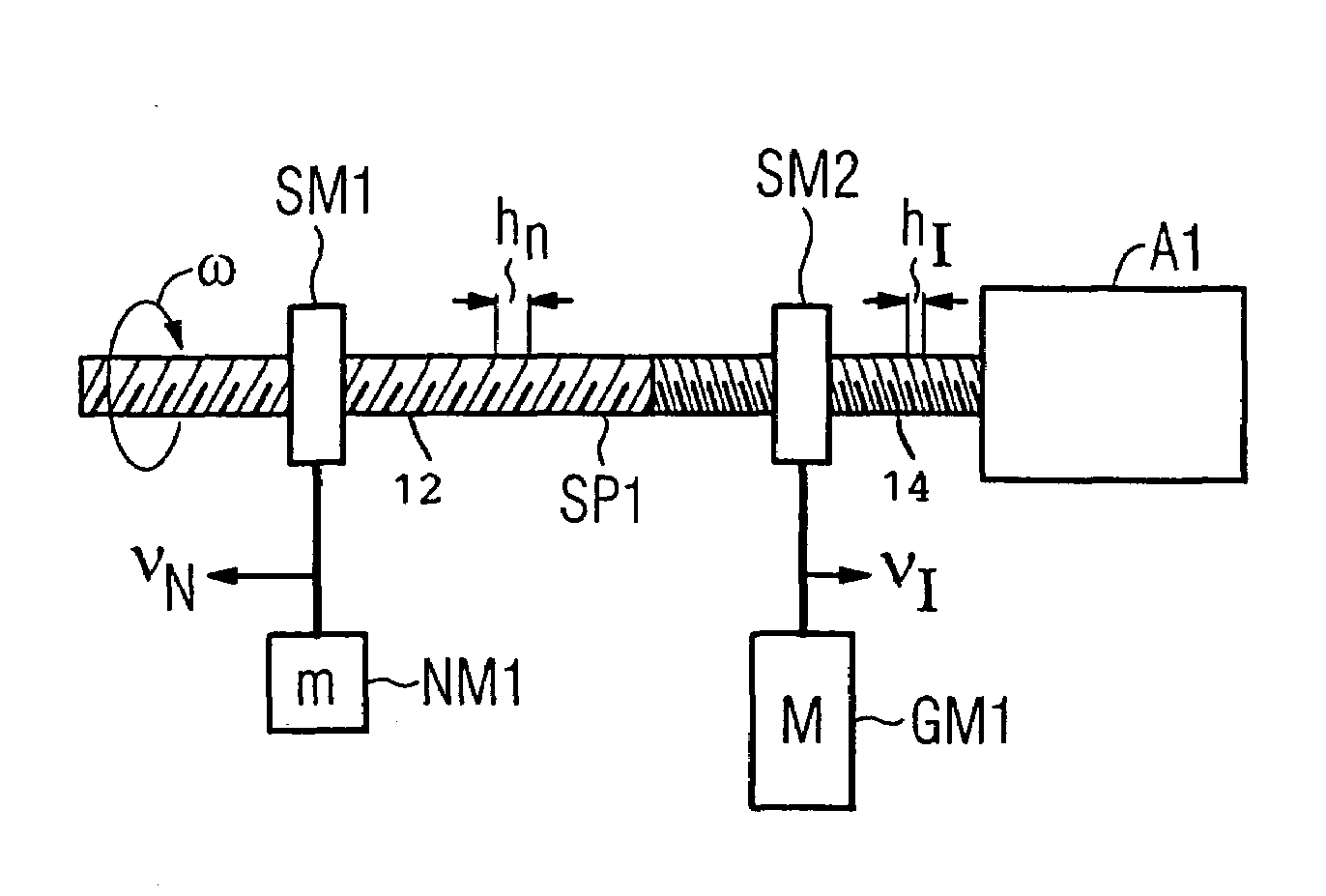 Device for linearly moving a useful mass