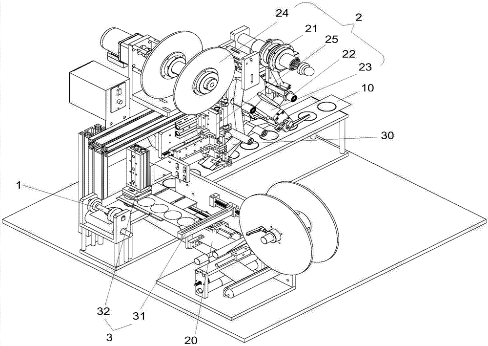 Single defective product removing and supplementing-pasting mechanism and method for die cutting tape