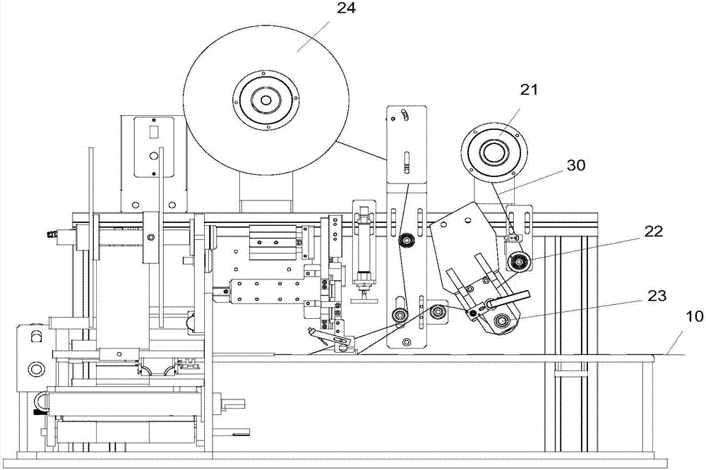 Single defective product removing and supplementing-pasting mechanism and method for die cutting tape