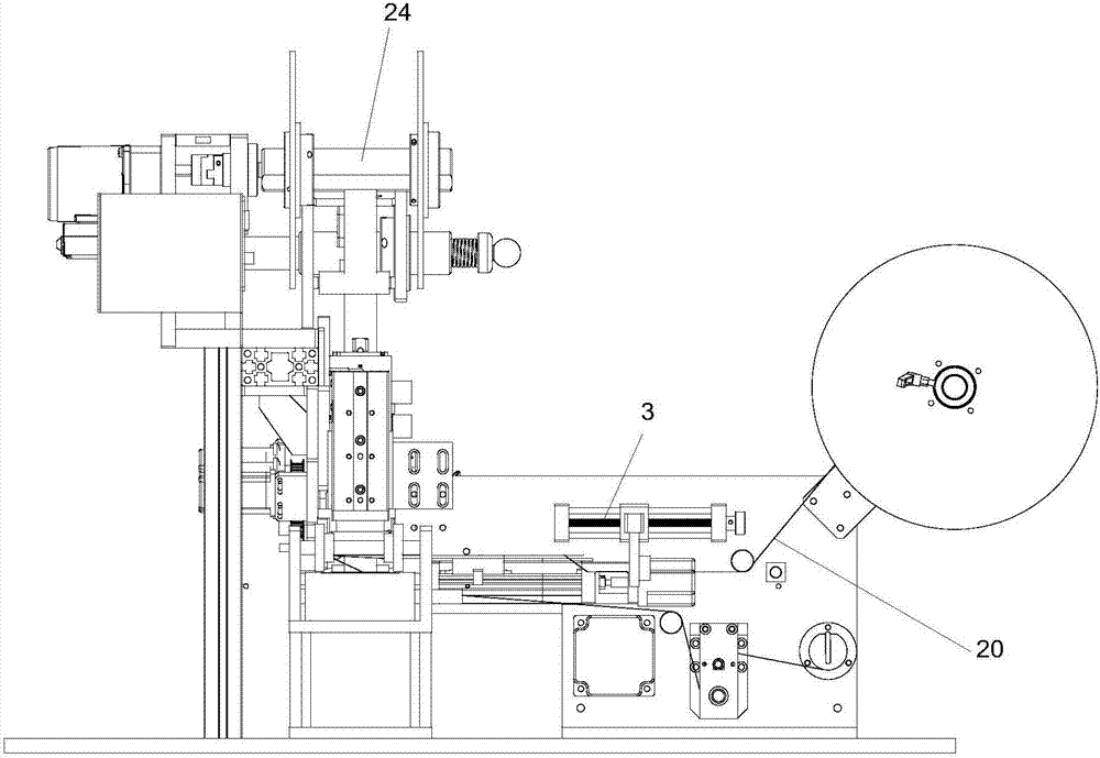 Single defective product removing and supplementing-pasting mechanism and method for die cutting tape