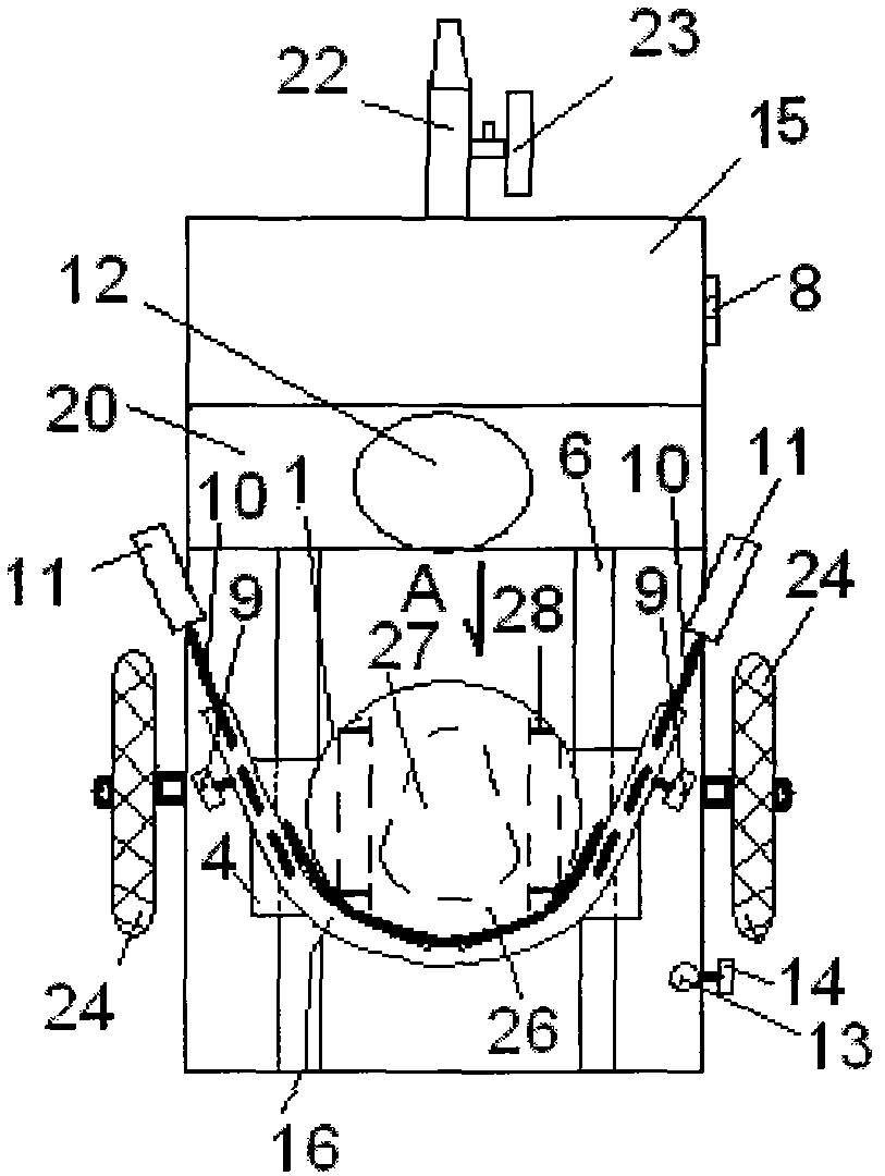 Medical and life rehabilitation cart device convenient for children patients to defecate and urinate