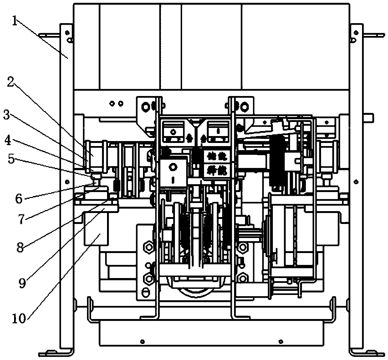 A mechanism with a flexible opening buffer anti-rebound device on a low-voltage circuit breaker