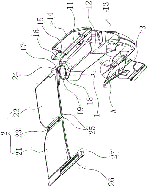 Hidden folding table for automobile