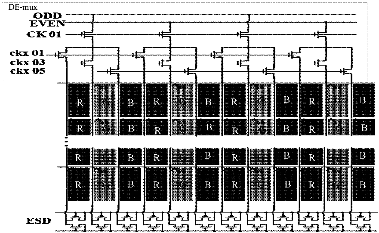 A kind of ltps display panel, peripheral circuit and test method