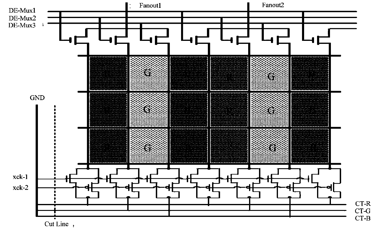 A kind of ltps display panel, peripheral circuit and test method