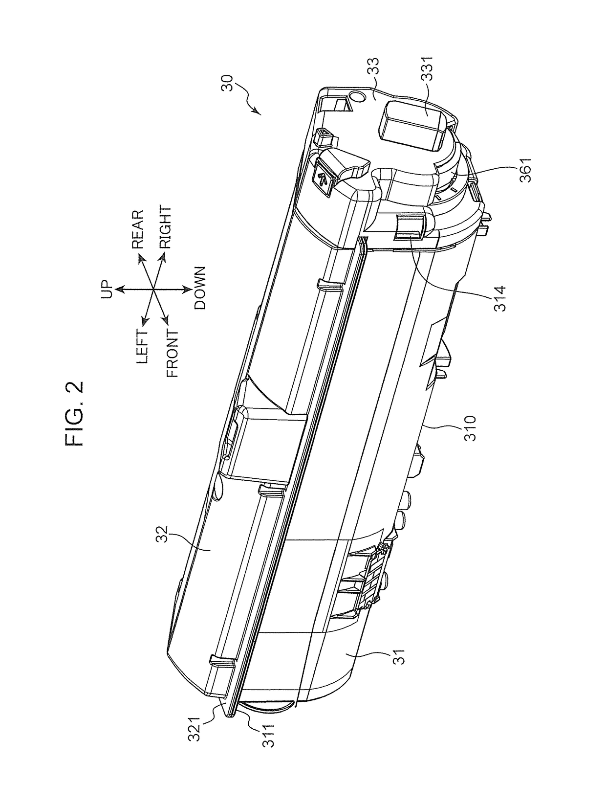 Developer container and image forming device equipped with same