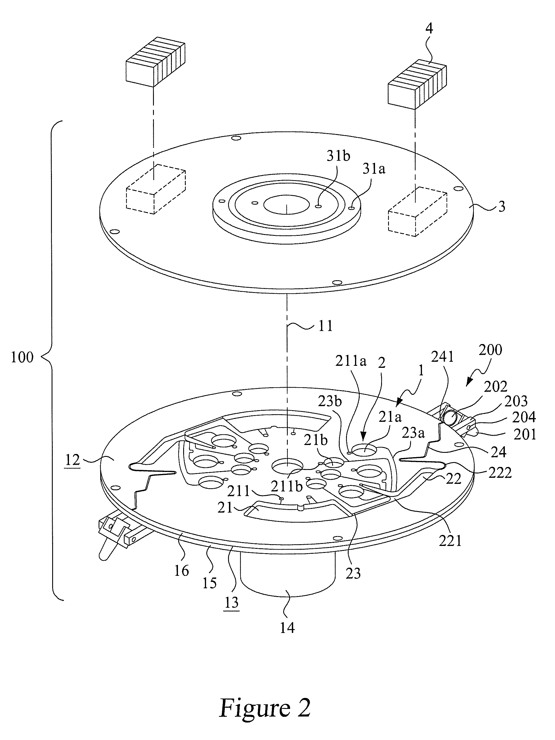 Disk-based fluid sample collection device